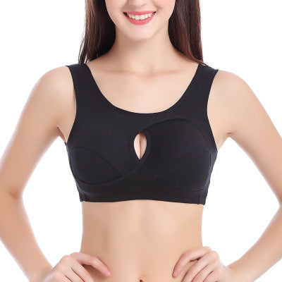 Cotton Anti-expansion Anti-Sag Gathering Adjustment Sports Bra from Eternal Gleams