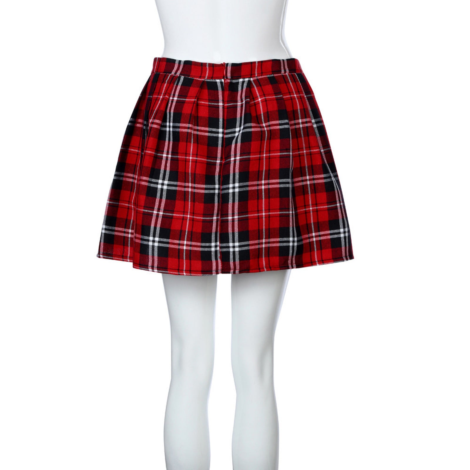 Fashion Women's Plaid Mid-waist Pleated Skirt from Eternal Gleams