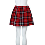 Fashion Women's Plaid Mid-waist Pleated Skirt from Eternal Gleams