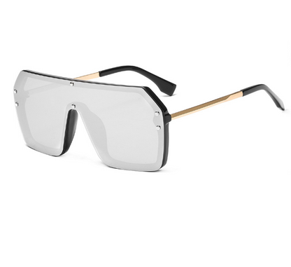 Oversized Square Sunglasses - Mirrored UV400 - Bold Style
