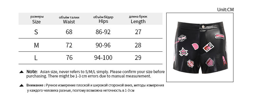 Bum Lift Shorts Slim-fit Labeling Short Leather Pants from Eternal Gleams