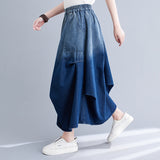 Gradient Color Denim Skirt For Women from Eternal Gleams