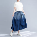 Gradient Color Denim Skirt For Women from Eternal Gleams