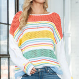 Dopamine Rainbow Sweater: Vibrant European Style from Eternal Gleams