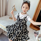 Children dress - Charming Floral Print Dress for Girls from Eternal Gleams.