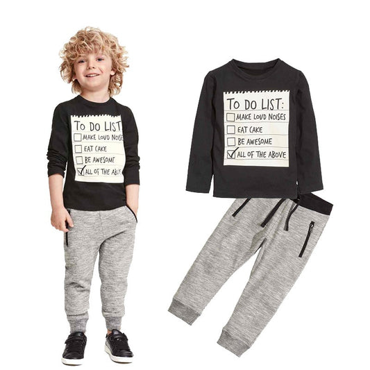 Boys' Casual Cotton Set: Spring Autumn 2pcs Suit from Eternal Gleams