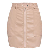 Leather skirt short skirt solid color skirt from Eternal Gleams