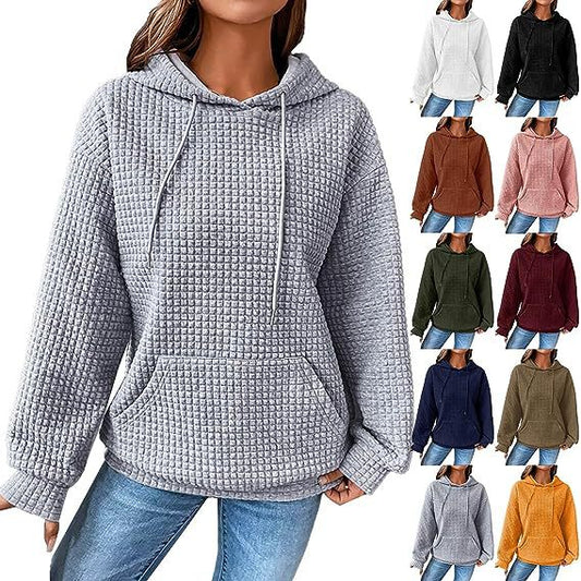 Women's Loose Casual Solid Color Long-sleeved Sweater from Eternal Gleams