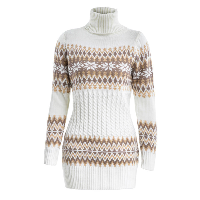 Festive Comfort: Women's Christmas Turtleneck Sweater