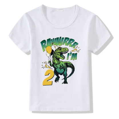 T-shirt pour enfants Numéros 1-9 T-shirt d'anniversaire