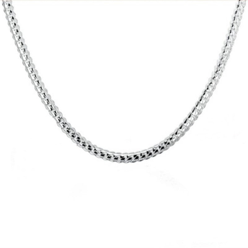 6mm Full Side Silver Plated Necklace - Elegant and Durable Jewelry for men and women