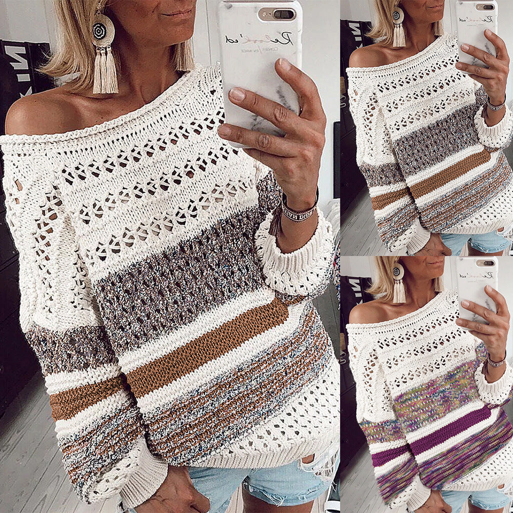 Vivid Print Round Neck Sweater from Eternal Gleams