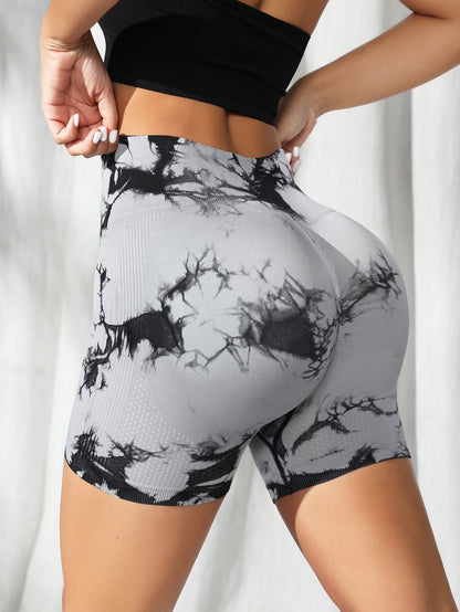 Tie-Dye Seamless Yoga Pants - Hip Lifting & Belly Contracting