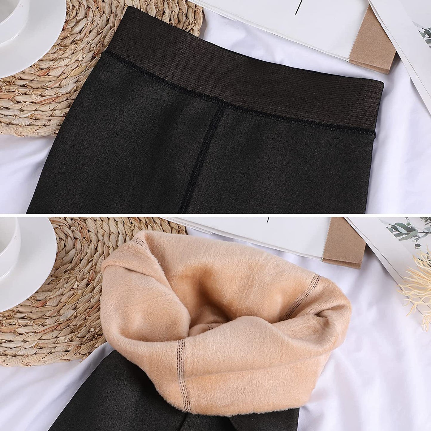 Thickened Black Silk Leggings One-piece Trousers