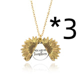 You Are My Sunshine Sunflower Necklace for Women and Men from Eternal Gleams