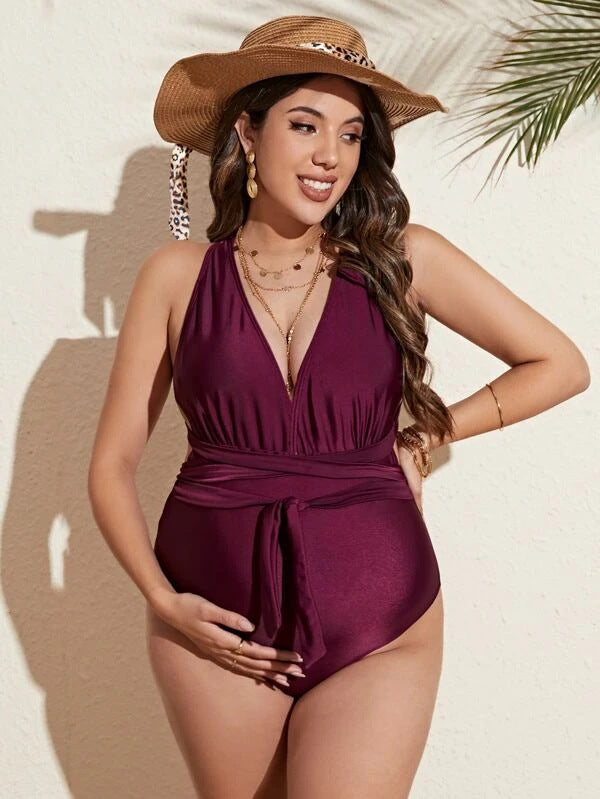 Women's Multicolor One-piece Swimwear For Pregnant Women from Eternal Gleams