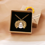 You Are My Sunshine Sunflower Necklace for Women and Men from Eternal Gleams