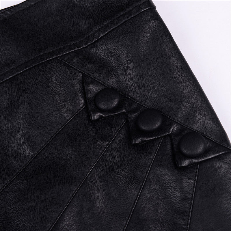 Fashion Sexy Slim High Waist PU Leather Skirt from Eternal Gleams