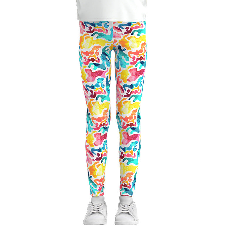 Whimsy Wonderland: Digital Print Girls Leggings from Eternal Gleams