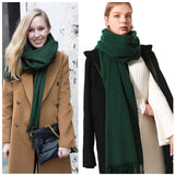 Luxury Cashmere Comfort: Women's Thick Wool Scarf from Eternal Gleams