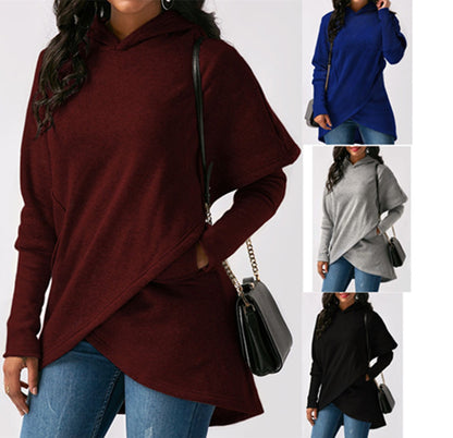 Irregular Hooded Sweater: Cozy Comfort