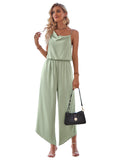 Casual Wide Leg Sleeveless Jumpsuit for Women in green from Eternal Gleams