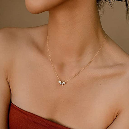 Minimalist Shining Flower Petal Necklace for Women and Girls from Eternal Gleams