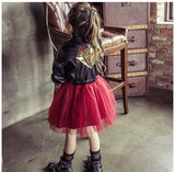 Korean Princess Sequin Embroidered Leather Dress for Girls from Eternal Gleams