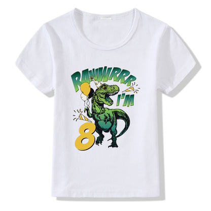 T-shirt pour enfants Numéros 1-9 T-shirt d'anniversaire