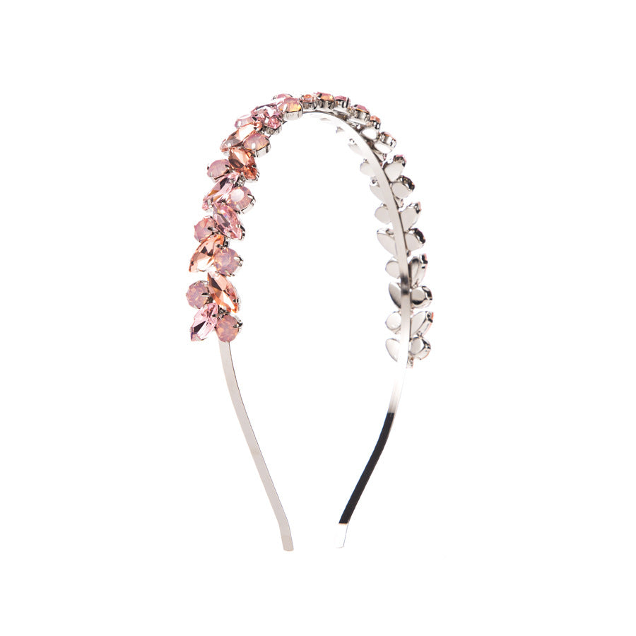 French Retro High-grade Hair Accessories Metal Texture Headband Rhinestone from Eternal Gleams