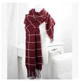 Cozy Checkered Wool Scarf for Winter from Eternal Gleams