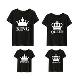 Crown King Family Summer T-Shirt - Short-Sleeved Family Wear in Black