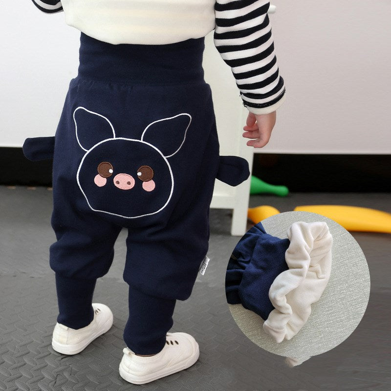 Children's Clothing Baby Plus Velvet Pants Autumn And Winter