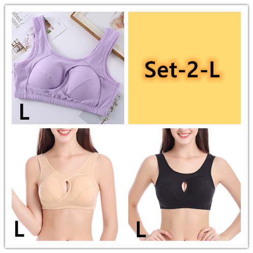 Cotton Anti-expansion Anti-Sag Gathering Adjustment Sports Bra from Eternal Gleams