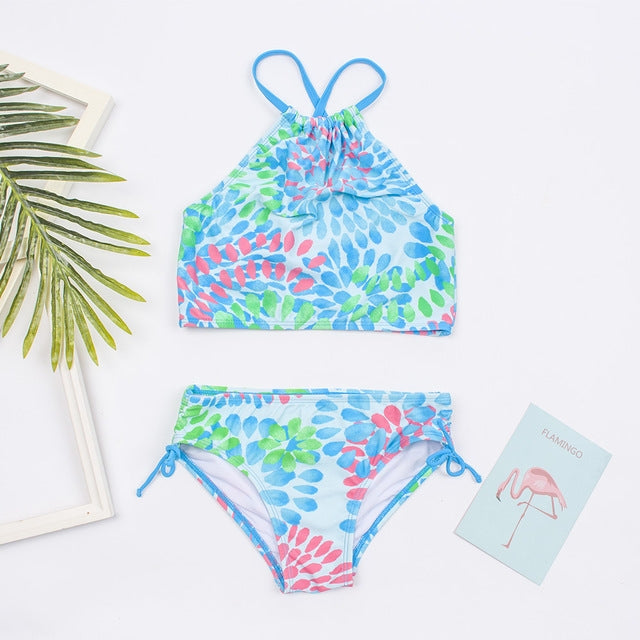 Sunkissed Beauty: Off-Shoulder Fashion Swimwear for Young Girls from Eternal Gleams