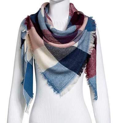 Chic Geometric Elegance: Women's Triangle Scarf from Eternal Gleams