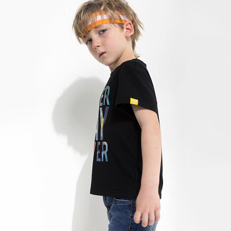 Children's letter print T-shirt from Eternal Gleams