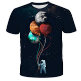 Digital print astronaut t-shirt for kids in various sizes