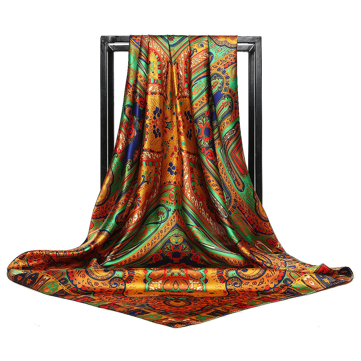 Elegance in Silk: Large Square Simulation Silk Scarf from Eternal Gleams