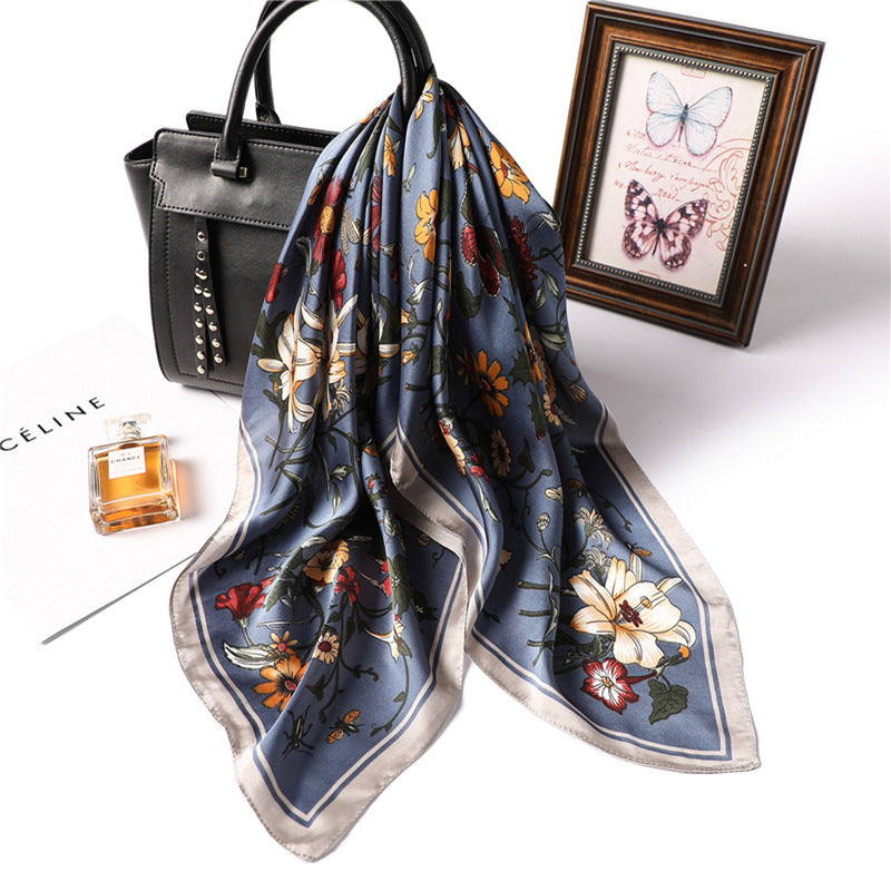 Ethereal Elegance: 70x70cm Silk Decorative Scarf from Eternal Gleams