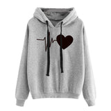 Heart Print Streetwear Hoodies Women Sweatshirt Spring Autumn Long Sleeve Hoodie Clothes from Eternal Gleams