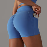 Stay Connected: Women's Yoga Shorts with Phone Pocket