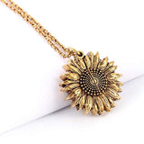 You Are My Sunshine Sunflower Necklace for Women and Men from Eternal Gleams