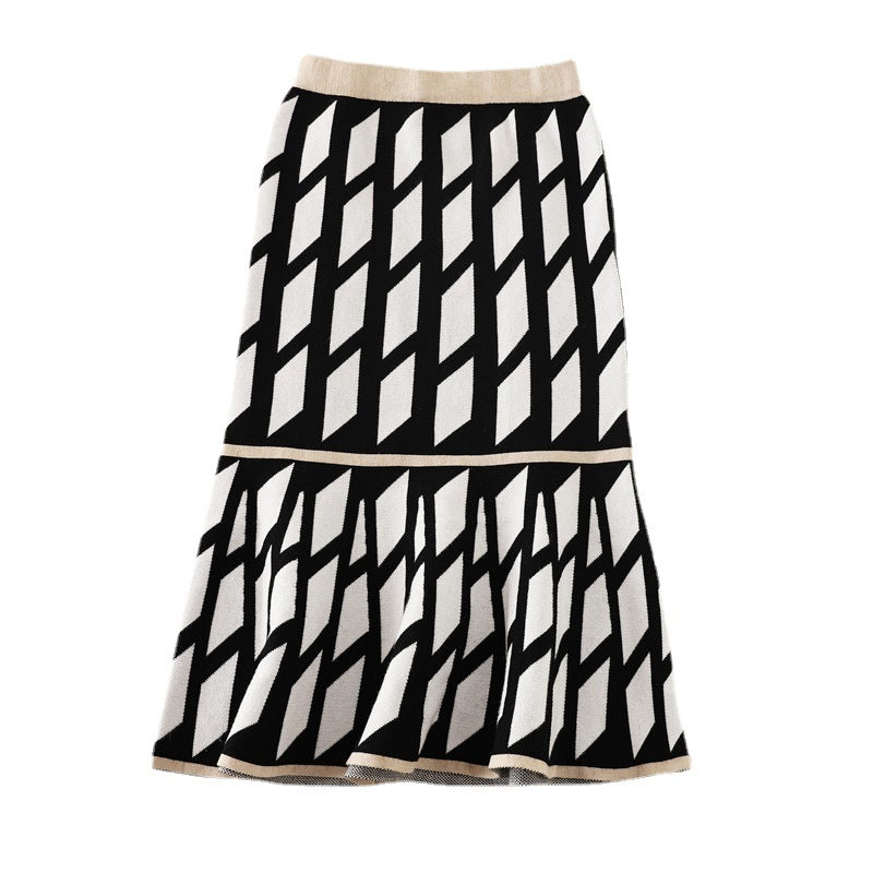 Women's Fashion Ruffles Wool Skirt