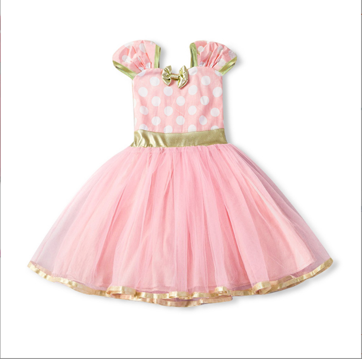 Sleeveless Polka Dot Bow Princess Dress for Girls from Eternal Gleams.