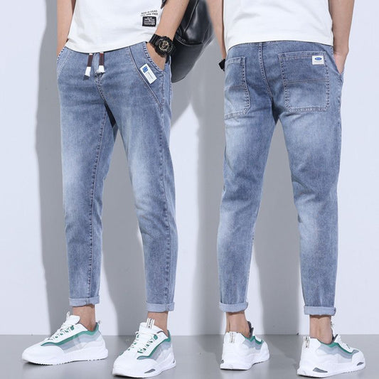 Denim Stretch Casual Men's Trousers Thin from Eternal Gleams