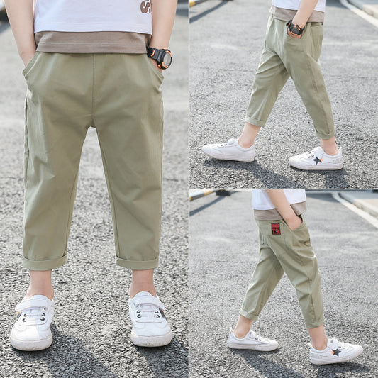 Summer Cotton And Linen Trousers Children's Casual Pants from Eternal Gleams