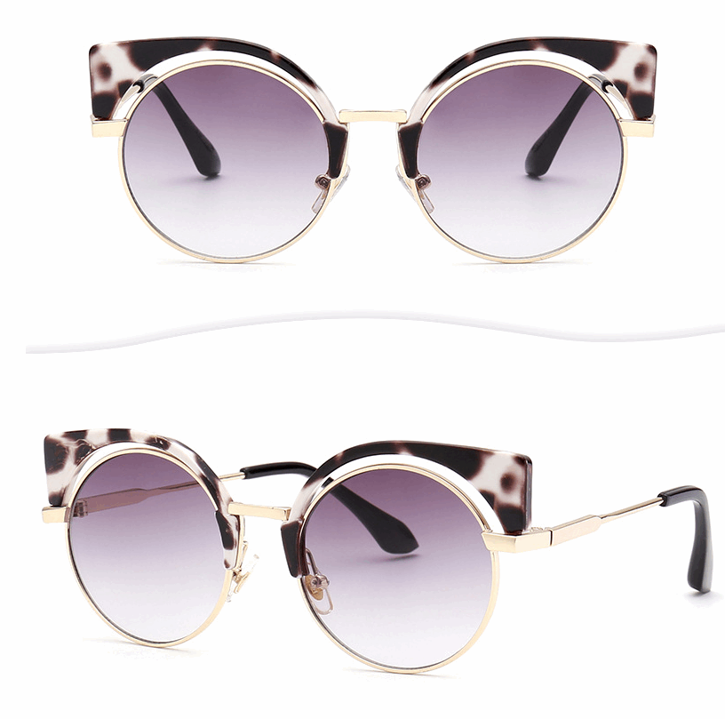 Fashion vintage metal frame sunglasses