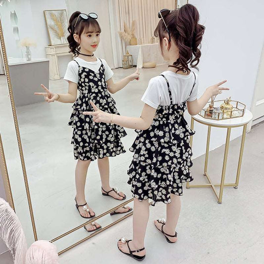 Charming Floral Print Dress for Girls from Eternal Gleams.