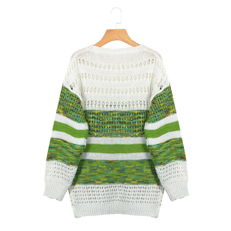 Vivid Print Round Neck Sweater from Eternal Gleams